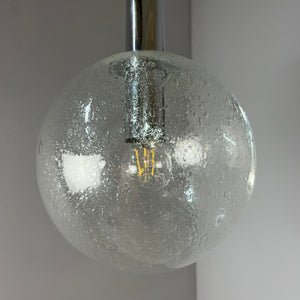 Hängelampe Größe M Einschlussglas Chrom von Doria