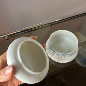 Set: Kaffeeservice Kiruna Garden weiß blau von Thomas
