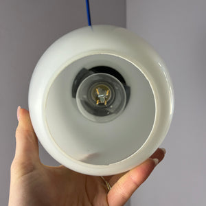 Hängelampe Opalglas Chrom aus Dänemark