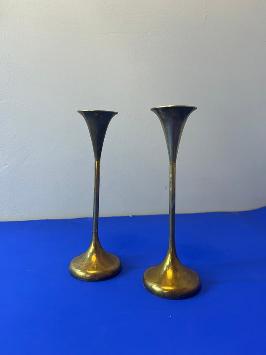 Set: 2x Kerzenständer Messing