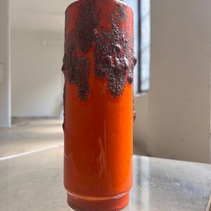 Vase Fat Lava 6-20 orange von Scheurich West Germany