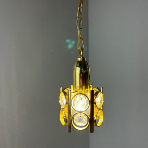 Kleine Hängelampe Gold mit Kristallen Dänemark