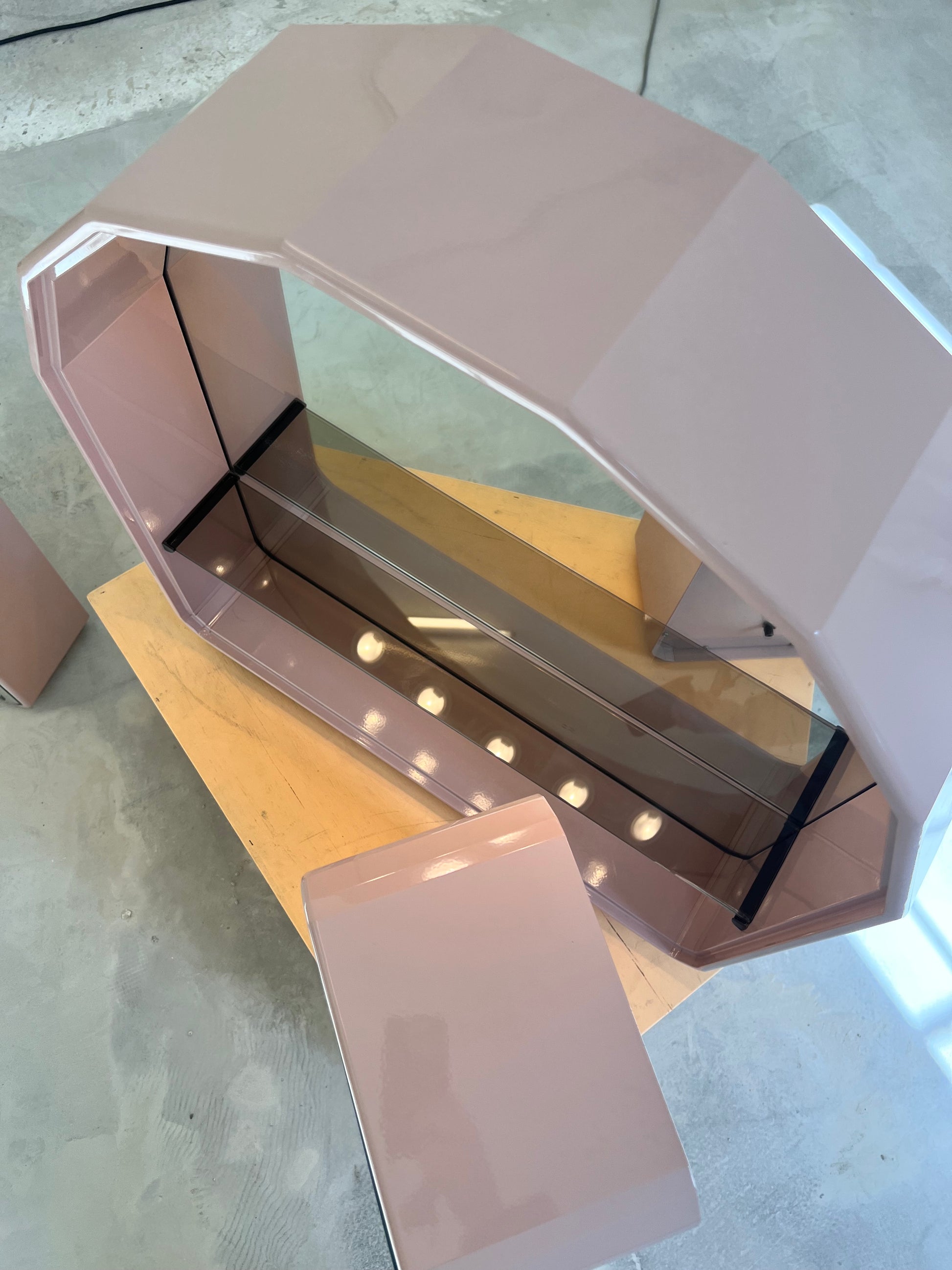 Set: Spiegelschrank rosa von Duscholux