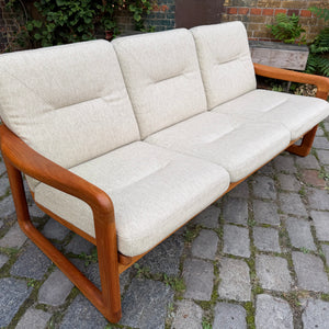 3-Sitzer Sofa Teak Wolle von Holstebro Møbelfabrik
