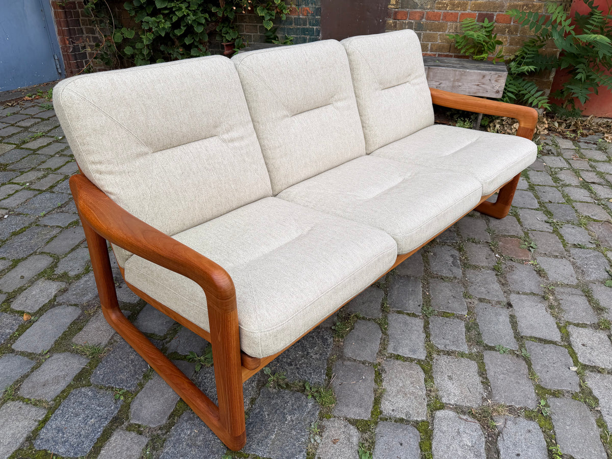 3-Sitzer Sofa Teak Wolle von Holstebro Møbelfabrik
