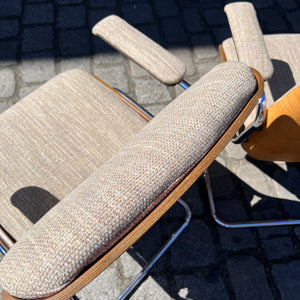 Bürostuhl beige braun von Martin Stoll für Giroflex