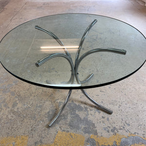 Runder Esstisch Glas & Chrom