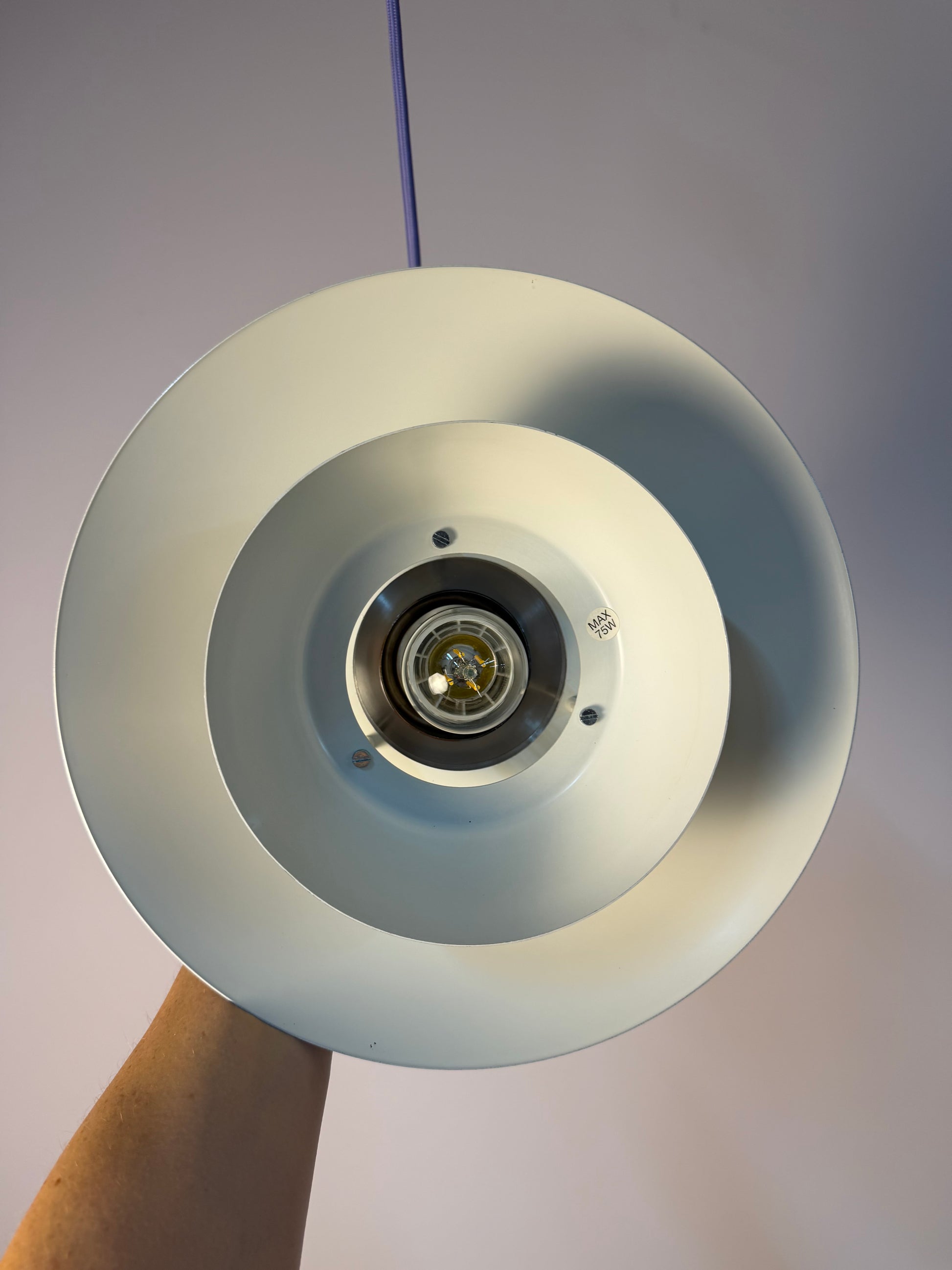 Lamellenlampe silber aus Dänemark