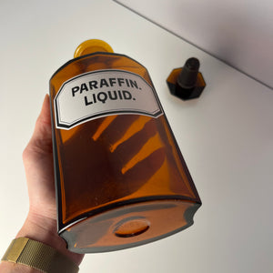 Apothekerglas Paraffin Liquid. braun