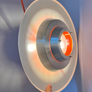 Lamellenlampe Søvaern silber orange von Carl Thore für Granhaga