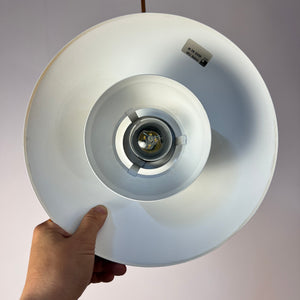 Lamellenlampe Typ 827 teils neu lackiert gelb weiß von Horn