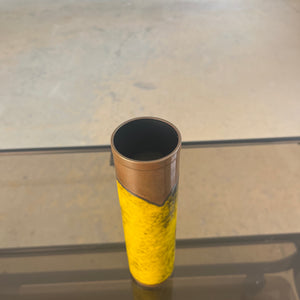 Vase gelb Kupfer Emaille