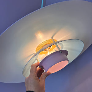 Lamellenlampe neu lackiert rosa mint