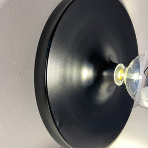 Wandlampe Diskus schwarz neu lackiert