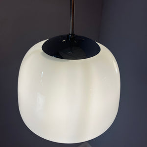 Hängelampe Opalglas Chrom