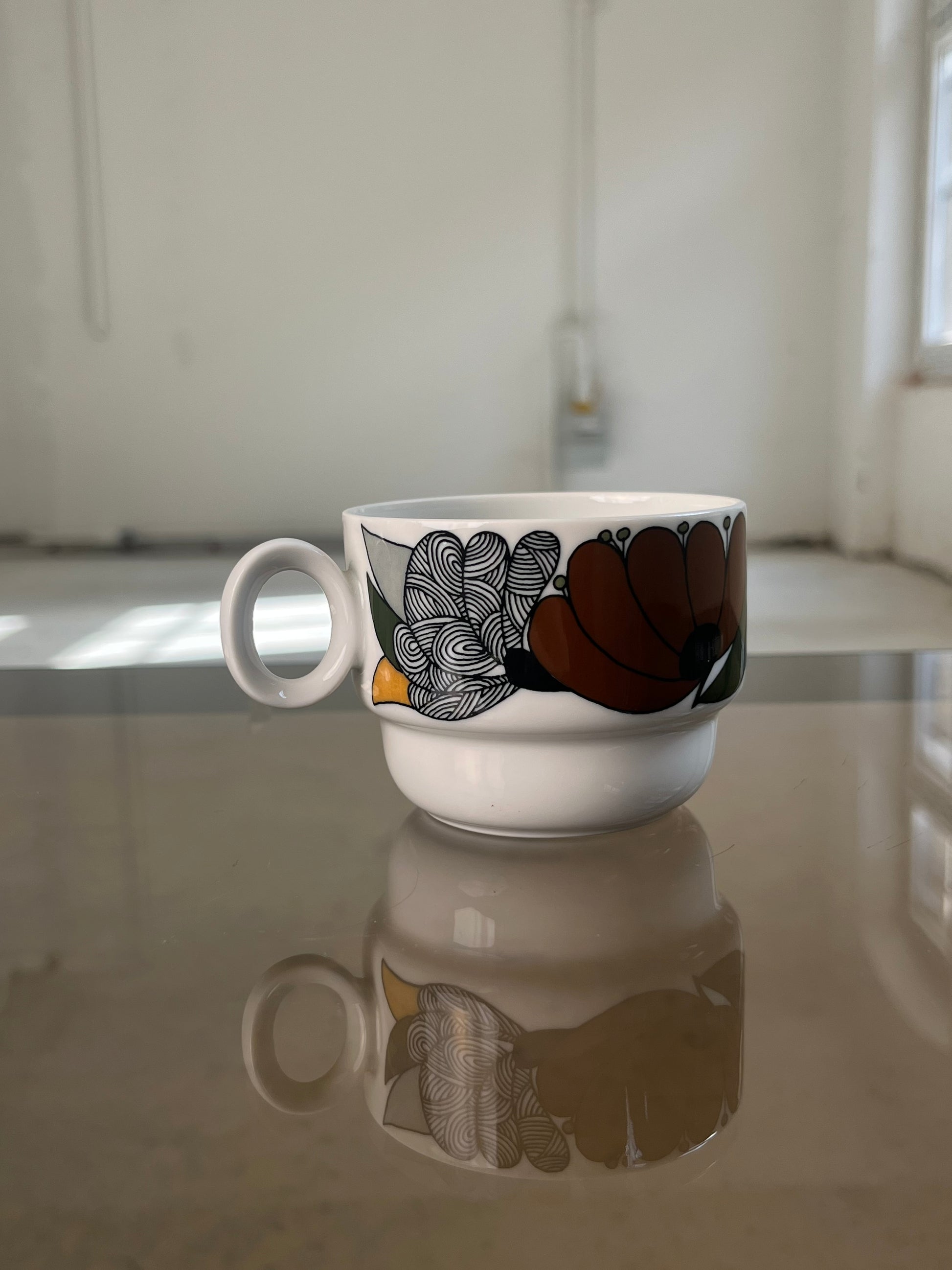 Set: 6x Tasse Kiruna Camargue von Tapio Wirkkala für Thomas
