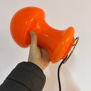 Tischlampe orange Glas aus Dänemark