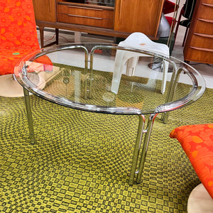 Couchtisch Glas & Chrom