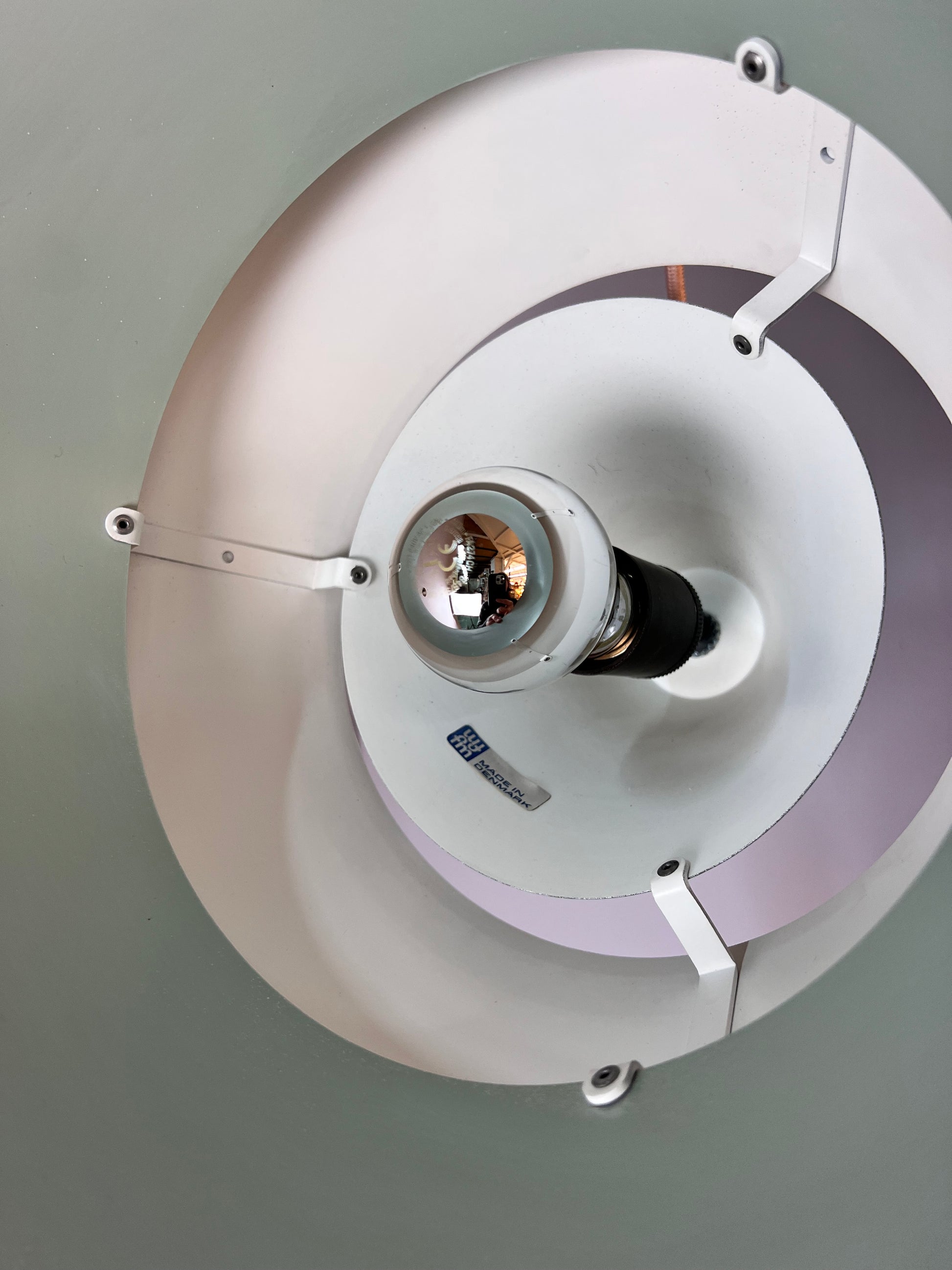 Lamellenlampe Zone weiß von Jo Hammerborg für Fog & Mørup
