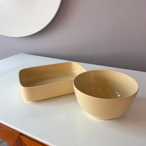 Set: 2 Schalen Mepa Service creme von Falle Uldall für Rosti