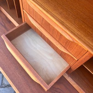 Bücherregal Teak mit Sekretär & Ausziehplatte aus Dänemark