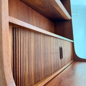 Bücherregal Teak mit Sekretär & Ausziehplatte von Johannes Sorth für Nexø