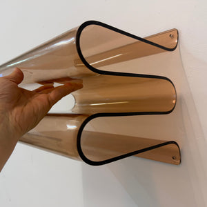 Zeitschriftenständer hellbraun Plexiglas