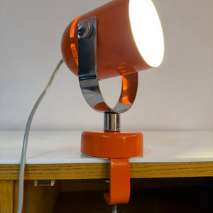 Klemmlampe / Wandlampe Combi Lux orange Chrom von Stanislav Indra für Lidokov Boskovice