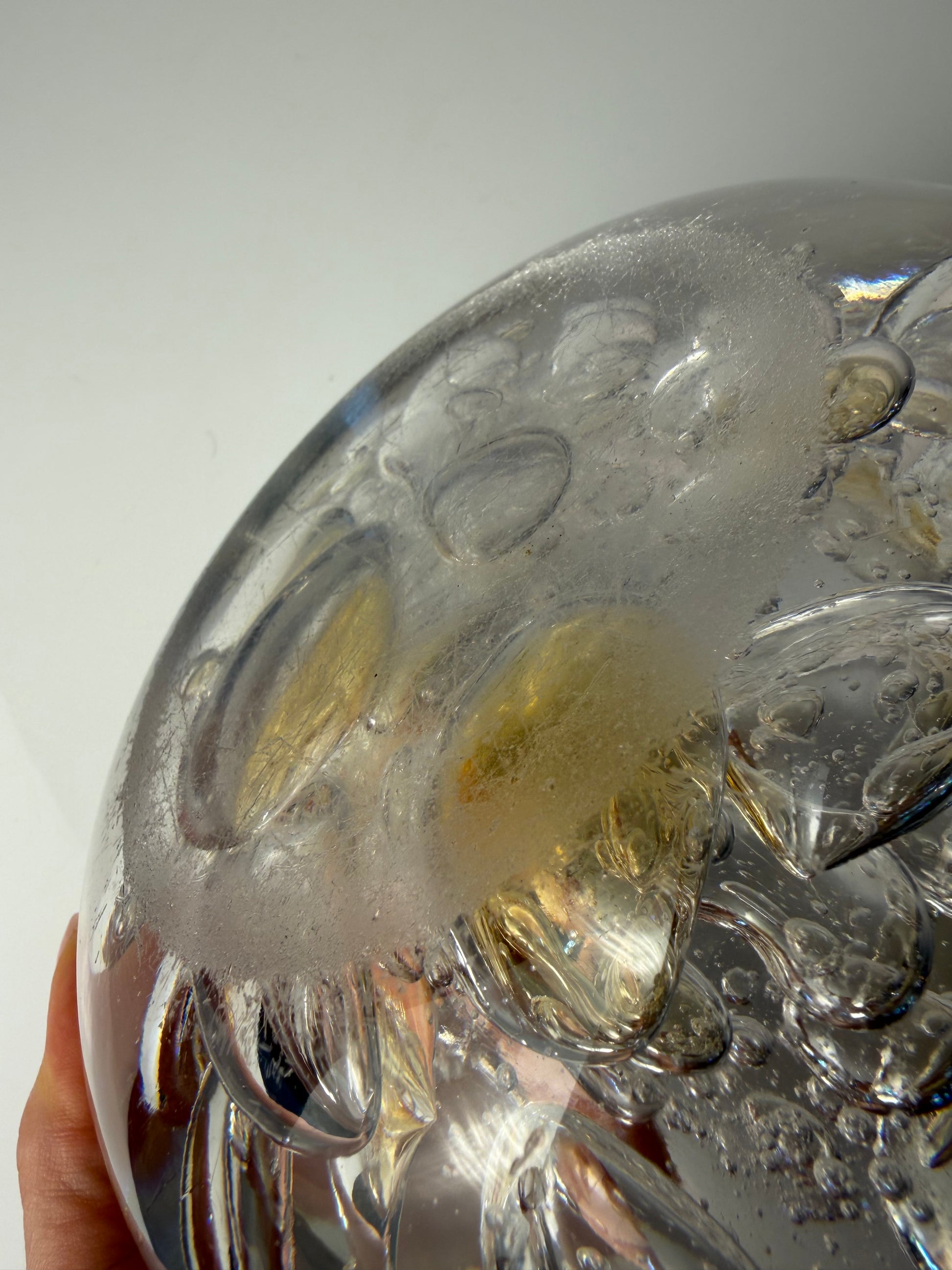 Schale Glas mit Einschlüssen aus Dänemark