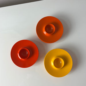 Set: 6x Eierbecher gelb orange rot von Mepal