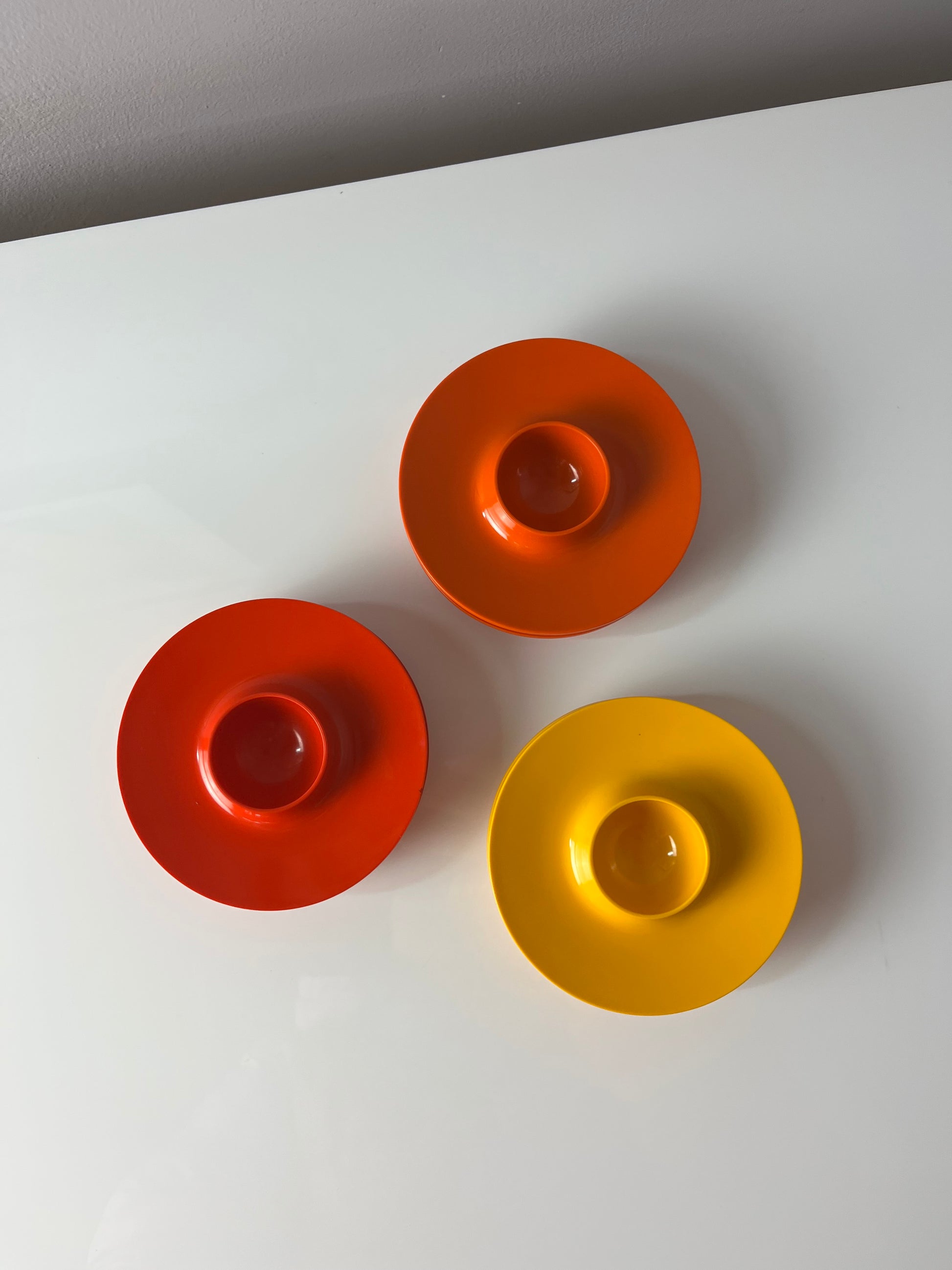 Set: 6x Eierbecher gelb orange rot von Mepal