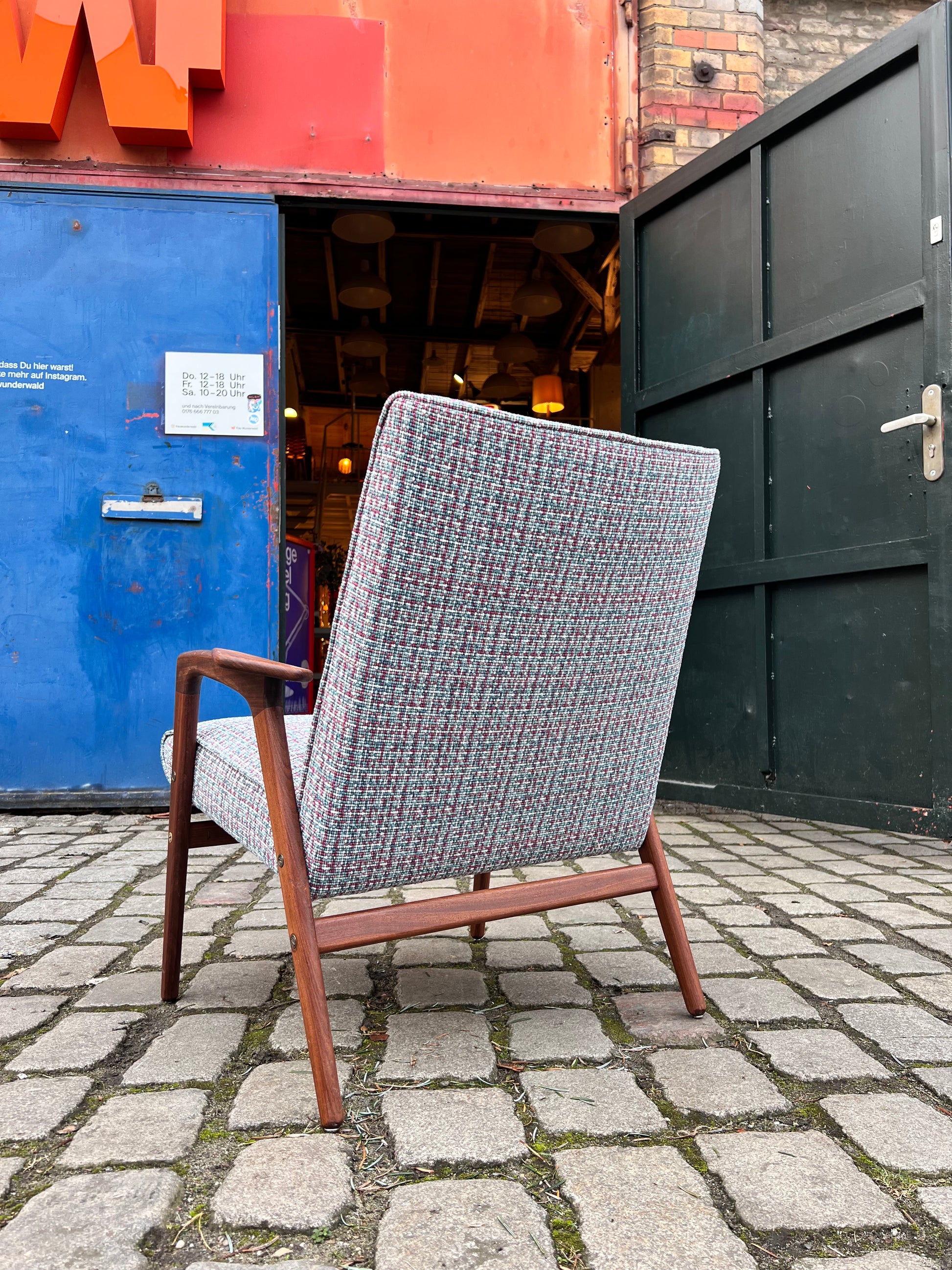 Ruster Lounge Chair neu gepolstert von Yngve Ekström für Swedese