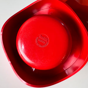 Set: 2 Aschenbecher orange rot von Walter Zeischegg für Helit