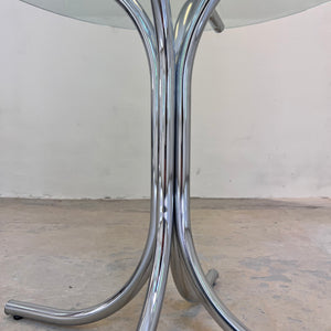 Runder Esstisch Glas & Chrom