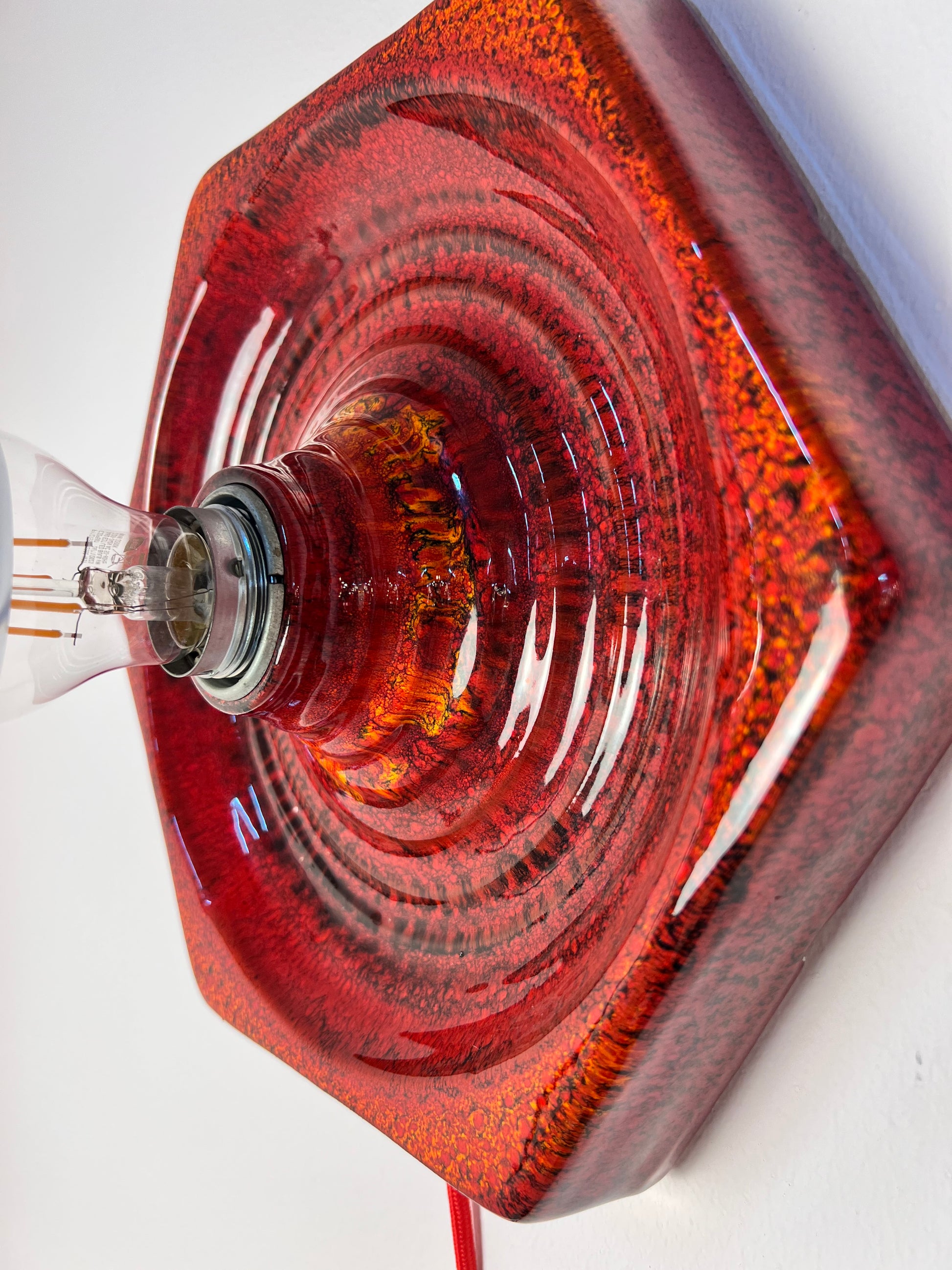Wandlampe rot Keramik von Hustadt Leuchten