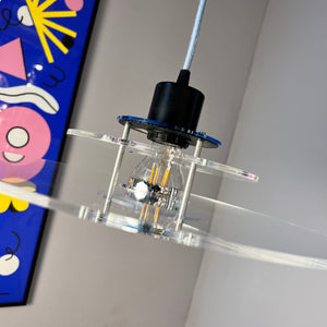 Lamellenlampe „Space“ Plexiglas aus Dänemark