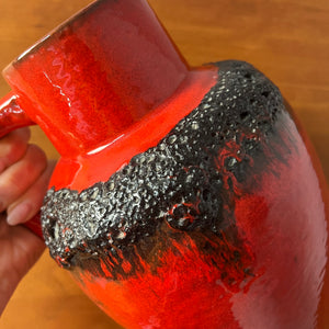 Karaffe 223 Fat Lava rot von Kreutz Keramik
