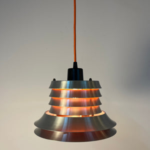 Lamellenlampe silber orange von Carl Thore für Granhaga