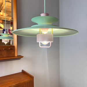 Lamellenlampe neu lackiert mint rosa