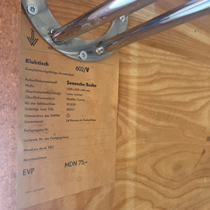 Klubtisch 602/V Esche von Franz Ehrlich für Hellerau UPCYCLING