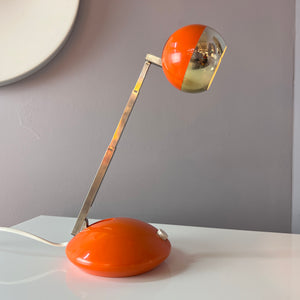 Schreibtischlampe orange mit Teleskoparm von Eichhoff Werke