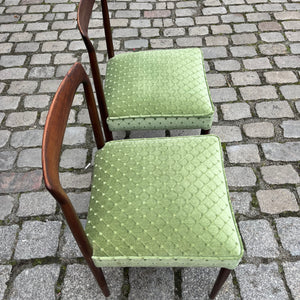 Set: 2x Stuhl grün Palisander