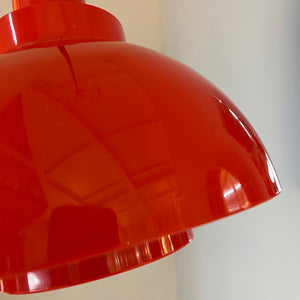Hängelampe Minisol rot von K. Kewo für Nordisk Solar