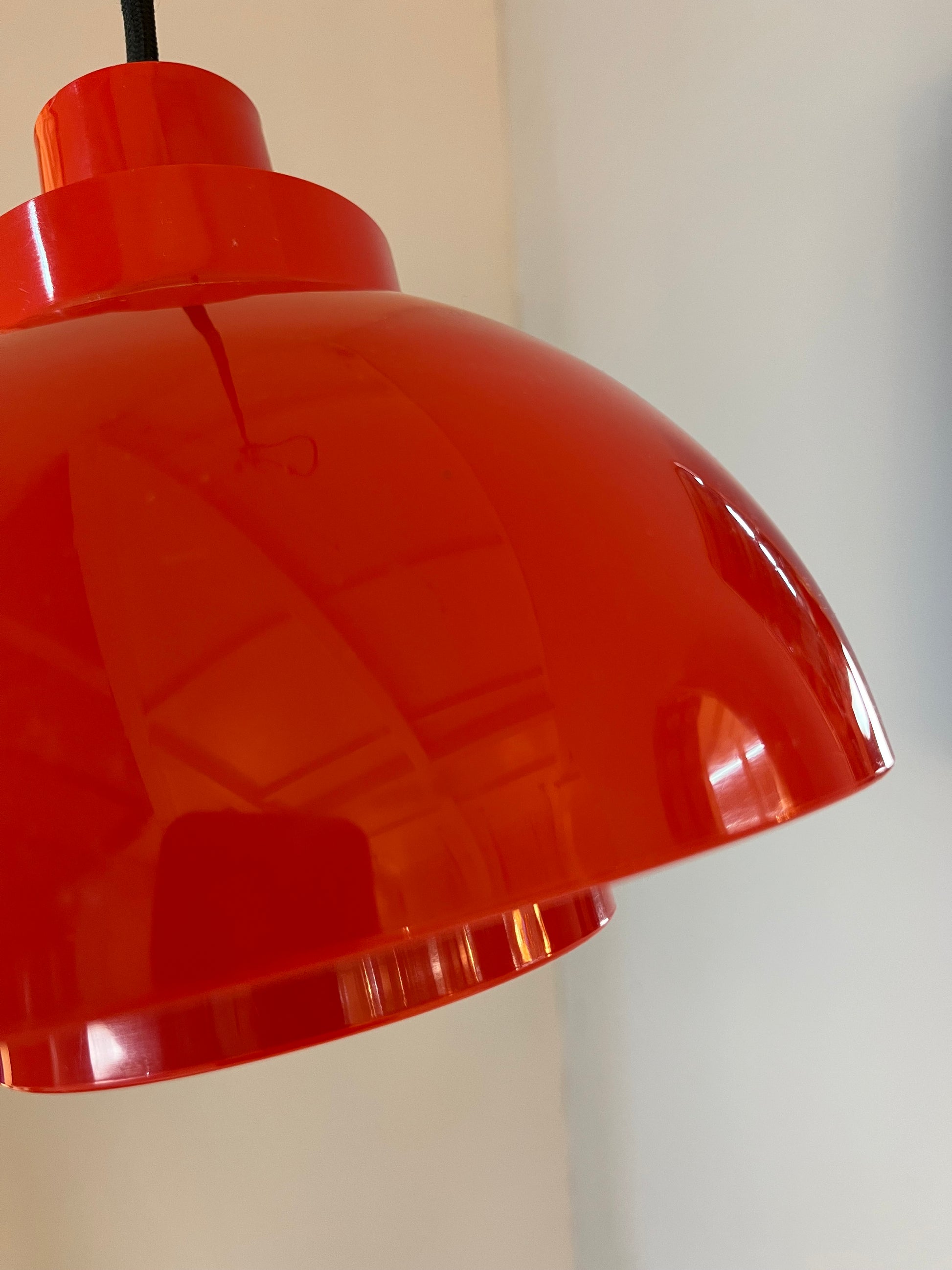 Hängelampe Minisol rot von K. Kewo für Nordisk Solar