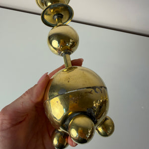Set: 2x Kugel Kerzenständer Messing aus Dänemark