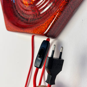 Wandlampe rot Keramik von Hustadt Leuchten
