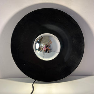 Wandlampe Diskus schwarz neu lackiert