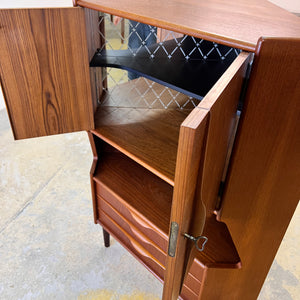 Eckschrank Teak mit Minibar aus Dänemark