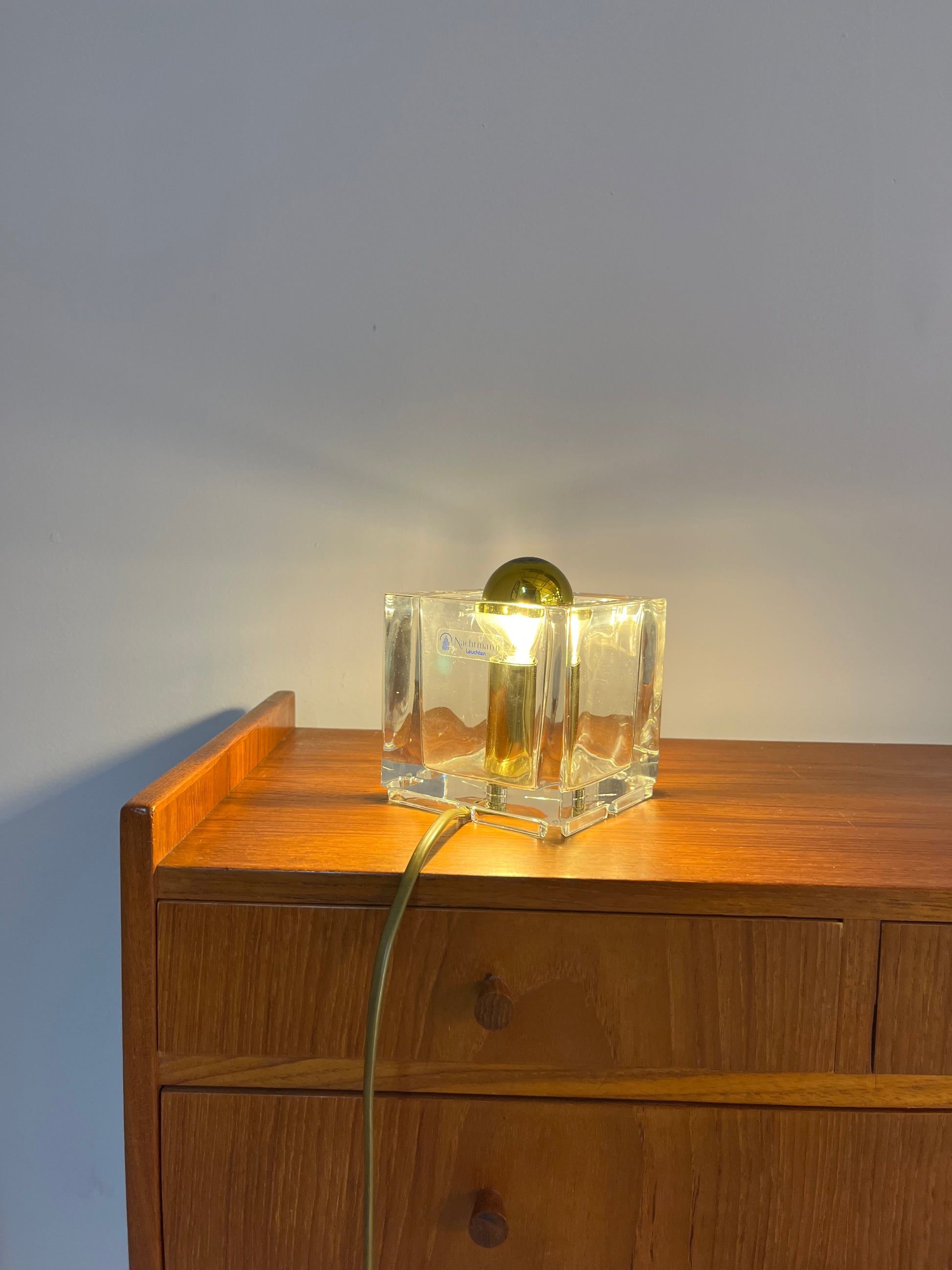 Tischlampe Ice Cube Glas von Nachtmann