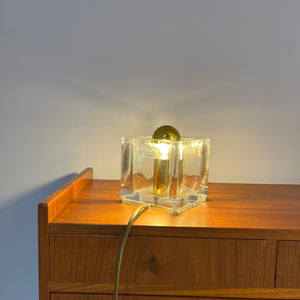 Tischlampe Ice Cube Glas von Nachtmann